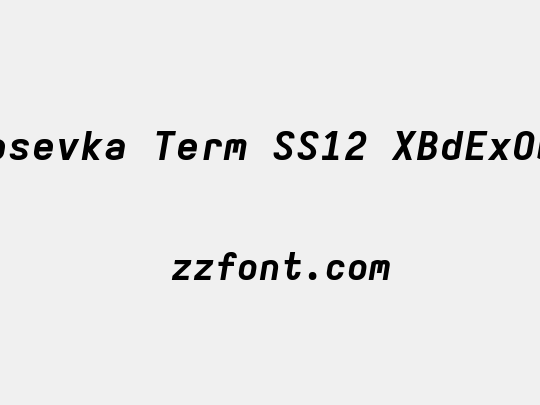Iosevka Term SS12 XBdExObl