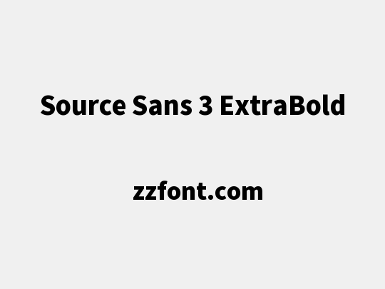 Source Sans 3 ExtraBold