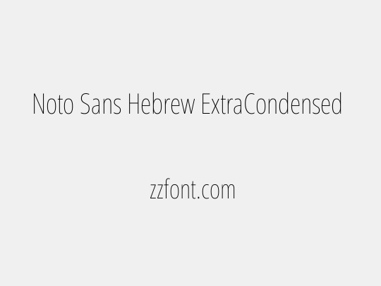 Noto Sans Hebrew ExtraCondensed Thin