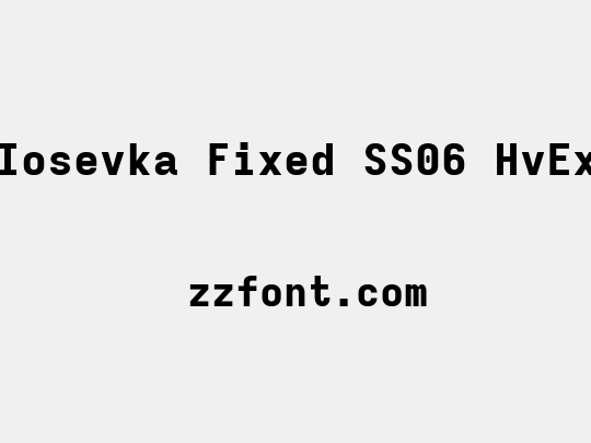 Iosevka Fixed SS06 HvEx