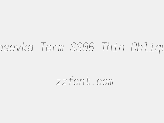 Iosevka Term SS06 Thin Oblique