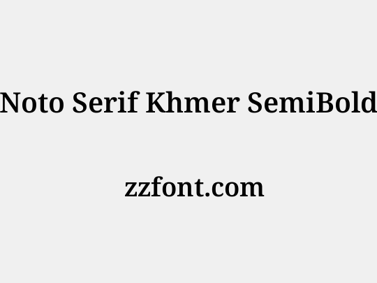 Noto Serif Khmer SemiBold