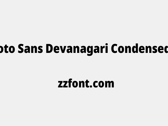 Noto Sans Devanagari Condensed Black
