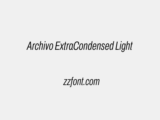Archivo ExtraCondensed Light