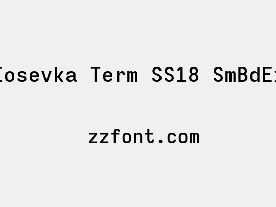 Iosevka Term SS18 SmBdEx