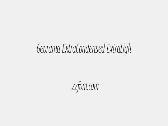 Georama ExtraCondensed ExtraLight