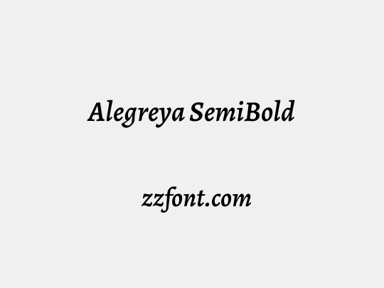 Alegreya SemiBold
