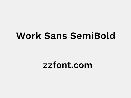 Work Sans SemiBold