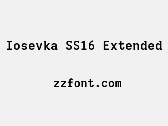 Iosevka SS16 Extended