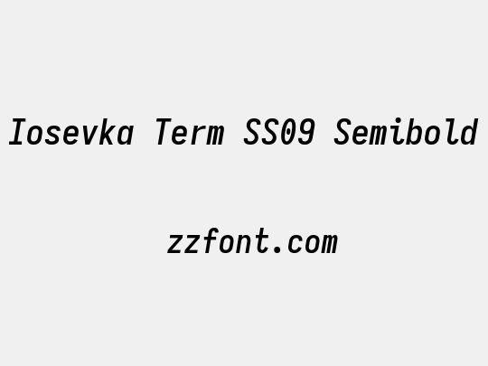 Iosevka Term SS09 Semibold
