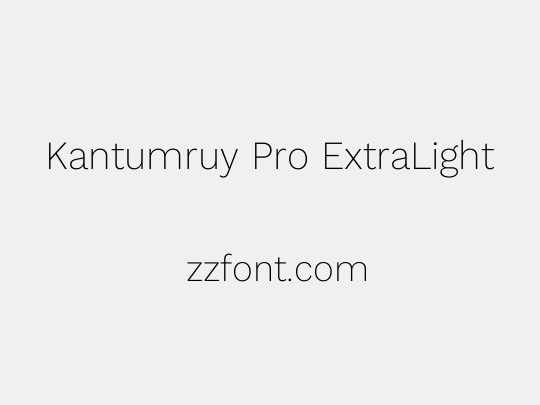 Kantumruy Pro ExtraLight