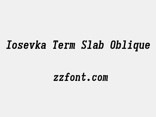 Iosevka Term Slab Oblique