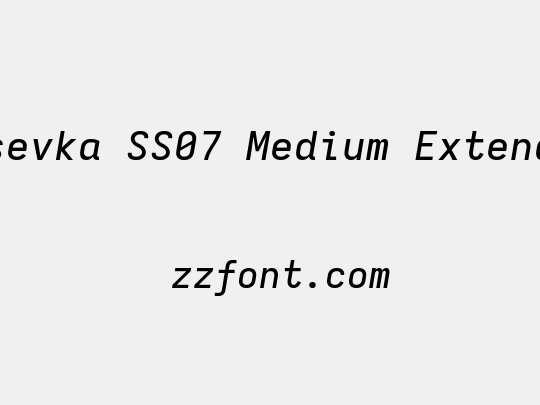Iosevka SS07 Medium Extended