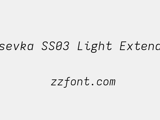 Iosevka SS03 Light Extended