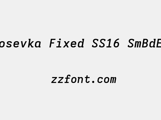 Iosevka Fixed SS16 SmBdEx