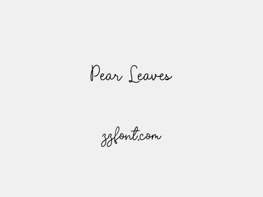 Pear Leaves
