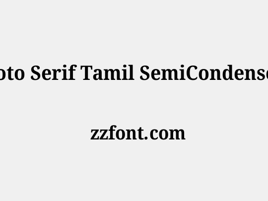 Noto Serif Tamil SemiCondensed