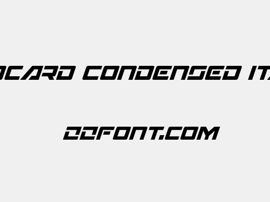 Wildcard Condensed Italic