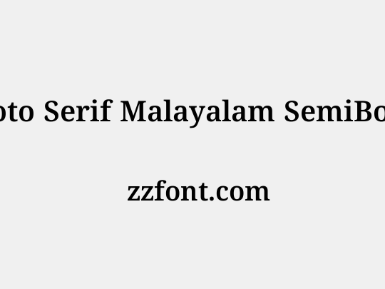 Noto Serif Malayalam SemiBold