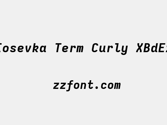 Iosevka Term Curly XBdEx