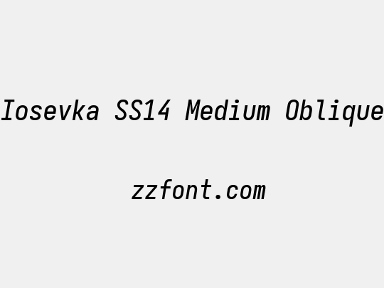 Iosevka SS14 Medium Oblique
