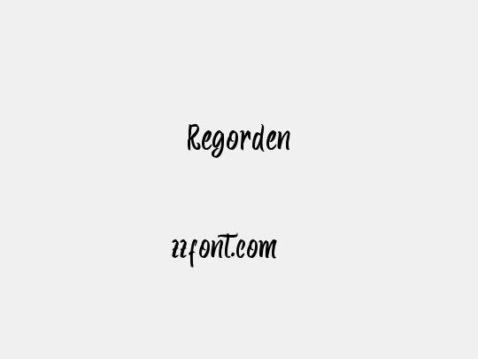 Regorden