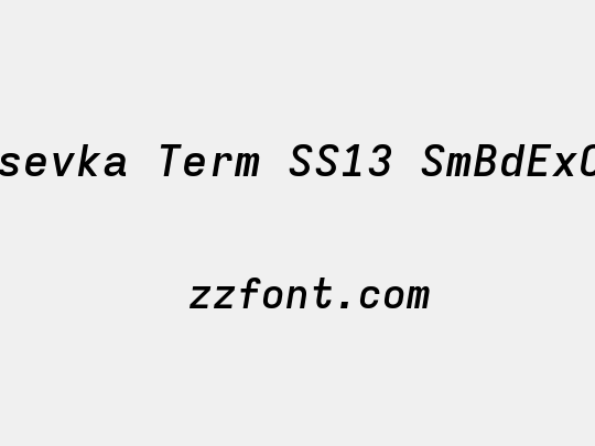 Iosevka Term SS13 SmBdExObl