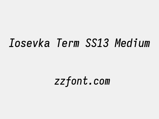 Iosevka Term SS13 Medium