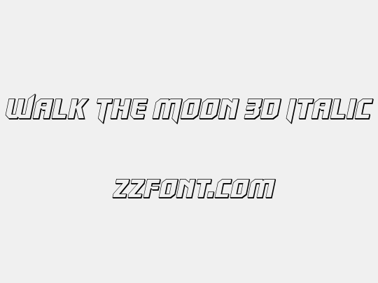 Walk The Moon 3D Italic