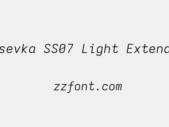 Iosevka SS07 Light Extended