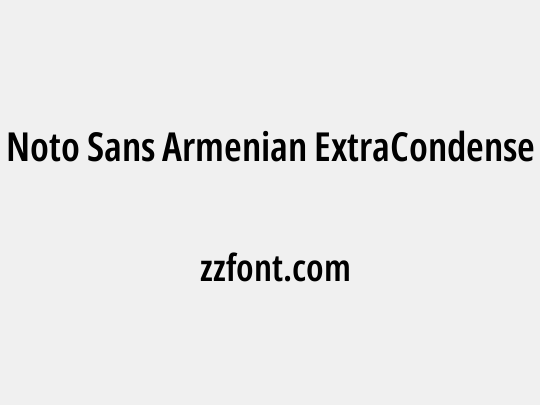 Noto Sans Armenian ExtraCondensed SemiBold