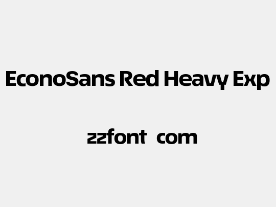 EconoSans Red Heavy Exp