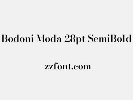 Bodoni Moda 28pt SemiBold