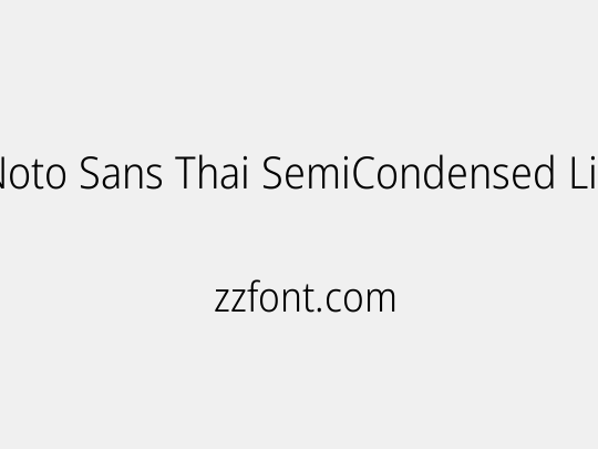 Noto Sans Thai SemiCondensed Light
