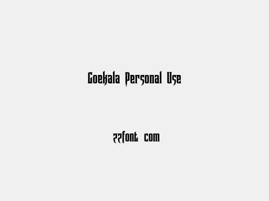 Goekala Personal Use