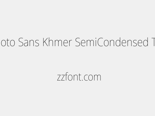 Noto Sans Khmer SemiCondensed Thin