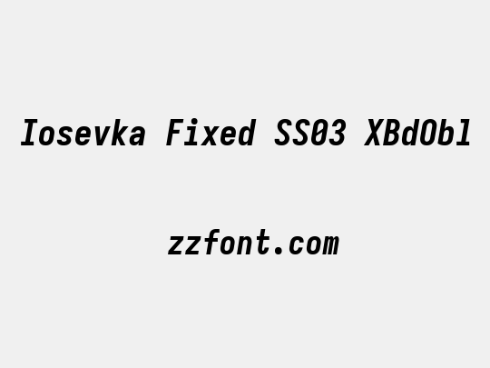 Iosevka Fixed SS03 XBdObl