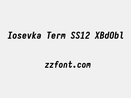 Iosevka Term SS12 XBdObl