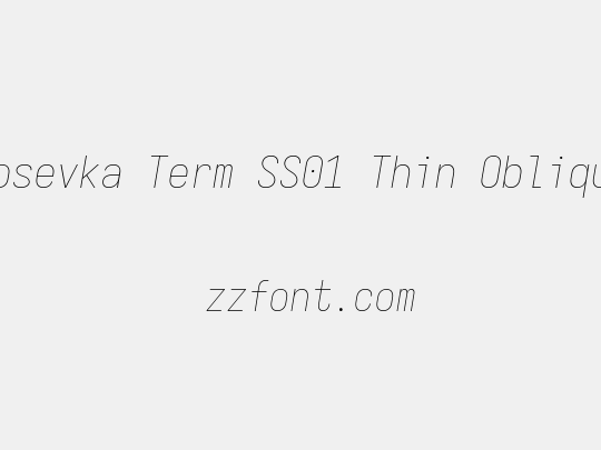 Iosevka Term SS01 Thin Oblique