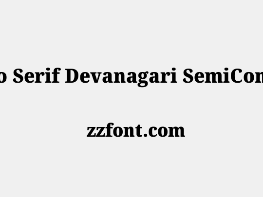 Noto Serif Devanagari SemiCondensed Black