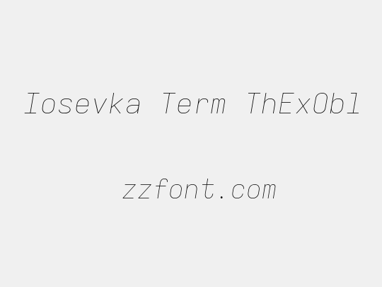 Iosevka Term ThExObl