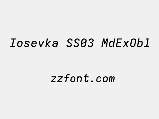 Iosevka SS03 MdExObl