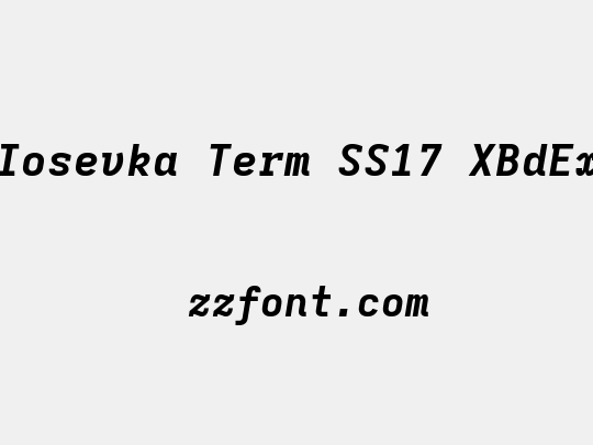 Iosevka Term SS17 XBdEx