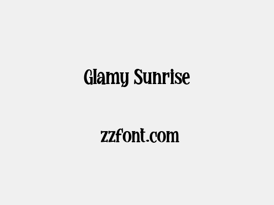 Glamy Sunrise
