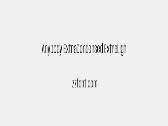 Anybody ExtraCondensed ExtraLight