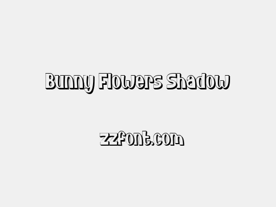 Bunny Flowers Shadow