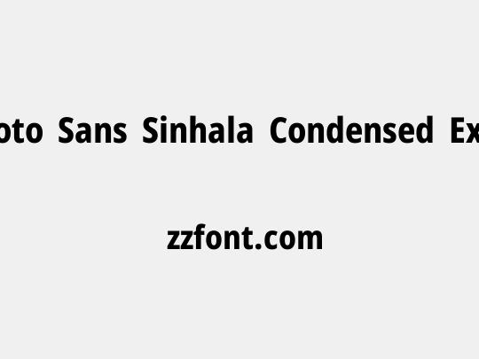 Noto Sans Sinhala Condensed ExtraBold