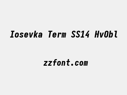 Iosevka Term SS14 HvObl