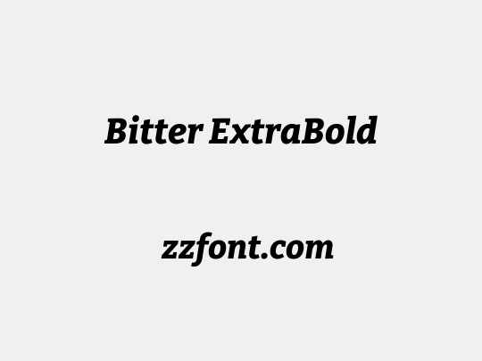 Bitter ExtraBold
