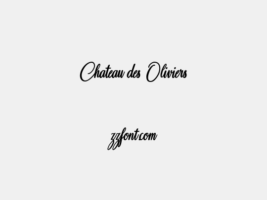Chateau des Oliviers